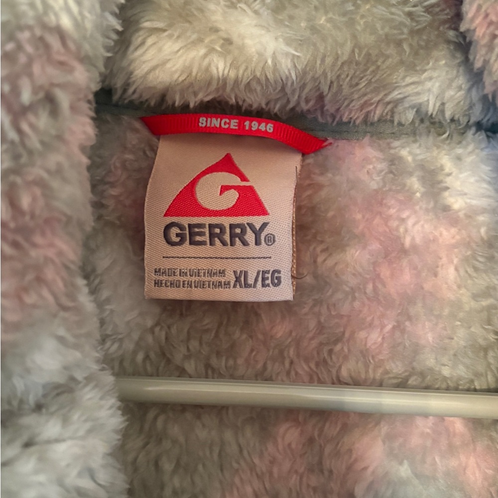 Vintage Y2K Gerry Fleece Faux Fur Full Zip Jacket Women's Floral - Picture 3 of 9
